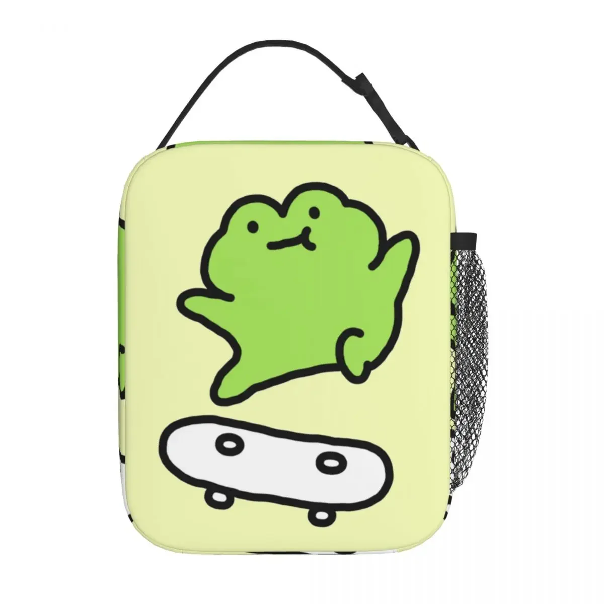 

Frog On Skateboard Thermal Insulated Lunch Bags Work Portable Bag for Lunch Cooler Thermal Lunch Box