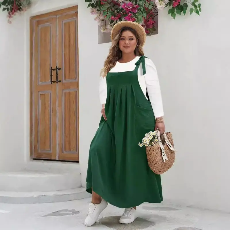 صيف جديد حجم كبير المرأة Faion اللون حزام الدكتور Ele Long Sve ماكسي Dr البوليستر النسيج المطبوعة Dr #4