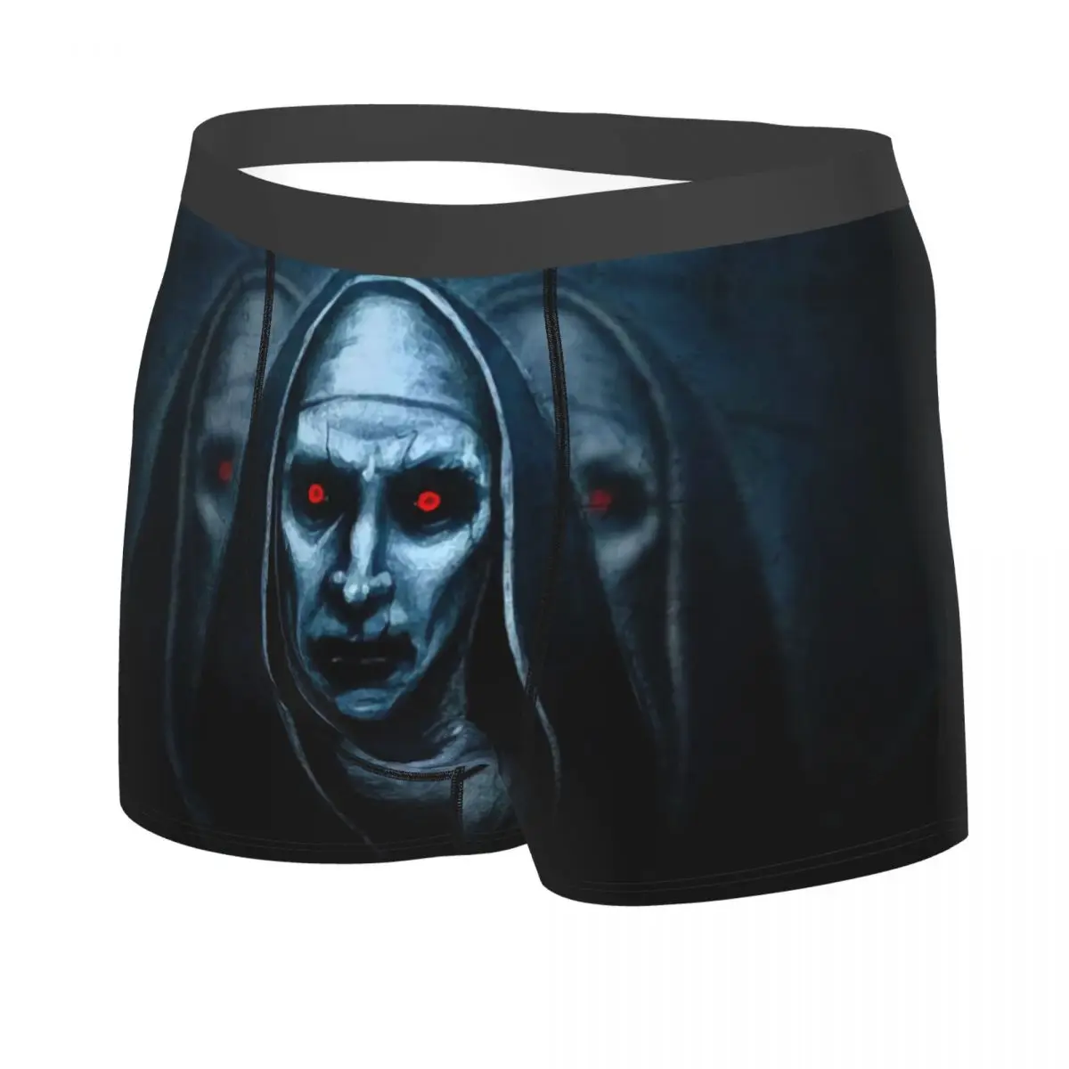 The Nun Valak Boxer Shorts For Men 3D Print Halloween Horror Movie Character Underwear Panties Briefs Breathable Underpants