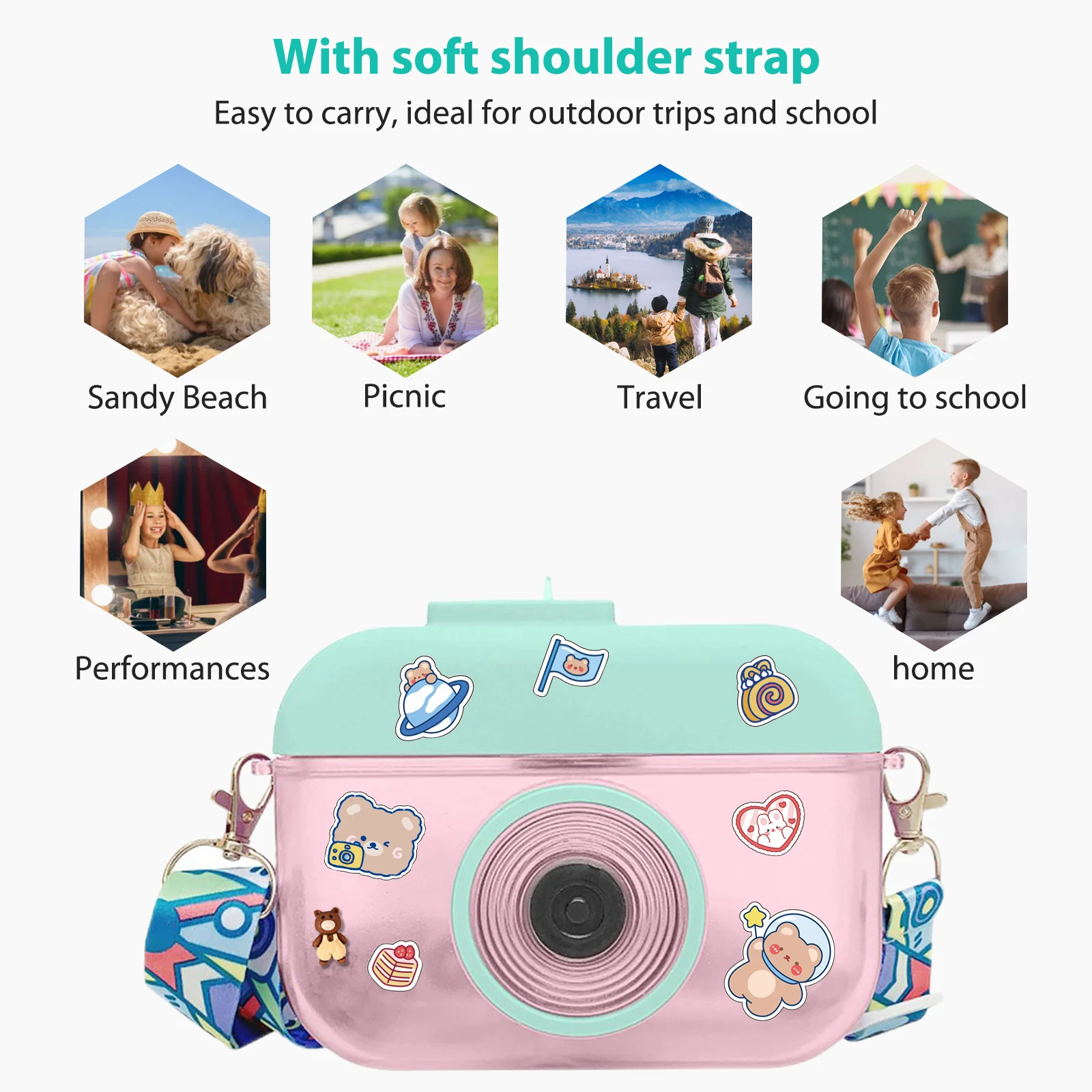 كاميرا شكل غلاية أكواب للشرب مانعة للتسرب 400 مللي زجاجات مياه كرتونية خالية من مادة BPA أكواب شرب لطيفة للاستخدام الخارجي للأطفال البالغين #4