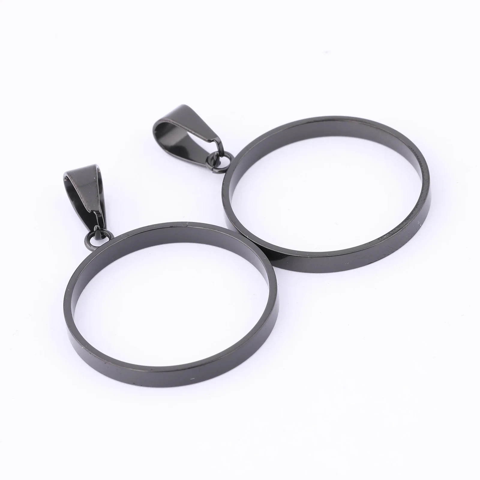 10 sztuk ze stali nierdzewnej o średnicy 25 mm z otwartą ramką Diy Okrągła ramka kaboszonowa Podstawa Półfabrykaty do tworzenia biżuterii z żywicy — zdjęcie 5