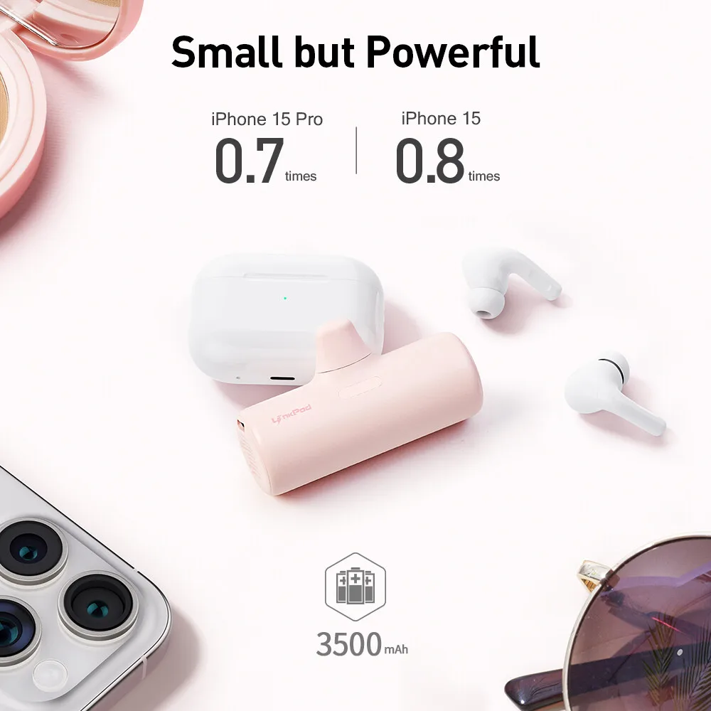 IWALK Mini Portable Capsule 3500mAh Mobile Power Fast Charging Outdoor Power Suitable for iPhone Lightning