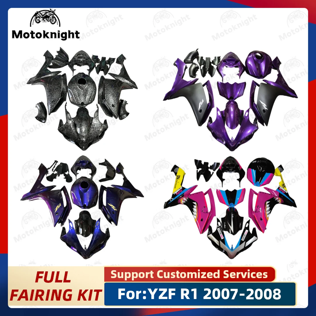 Motorcycle Fairing Kit Fit For Yamaha YZF-R1 R1 07 08 YZF1000 2007 2008 Fairings Painted Bodywork Motorcycle Housing