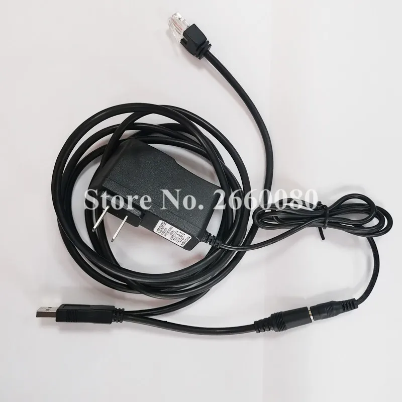 Cable USB Datalogic Magellan 3200VSi Scanner 2m con adaptador de corriente de 12V 1A para plataforma de escaneo Datalogic Magellan 3200VSi