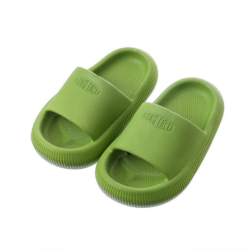 Children\'s Slippers Solid Comfortable Non-Slip Home Slippers Boys Girls Breathable Bathroom Slides Kids Soft Sole Beach Shoes