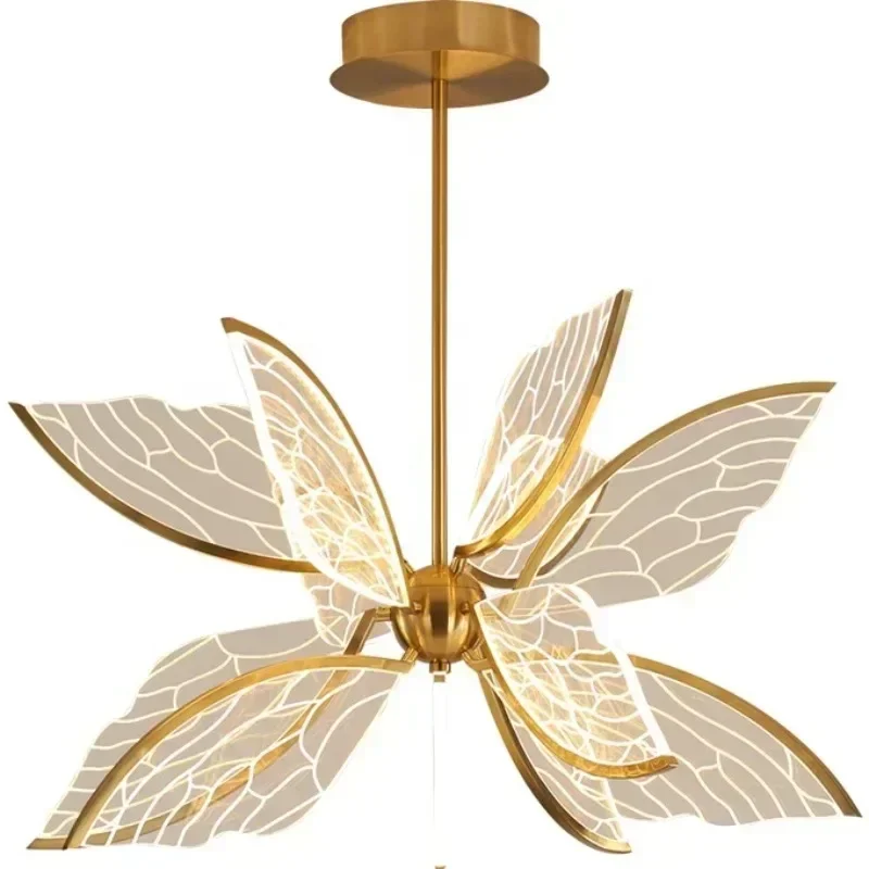 Hot SalesNew Butterfly Design Chandeliers Acrylic Hanging Pendant Lamp Led Modern Lighting JY9136