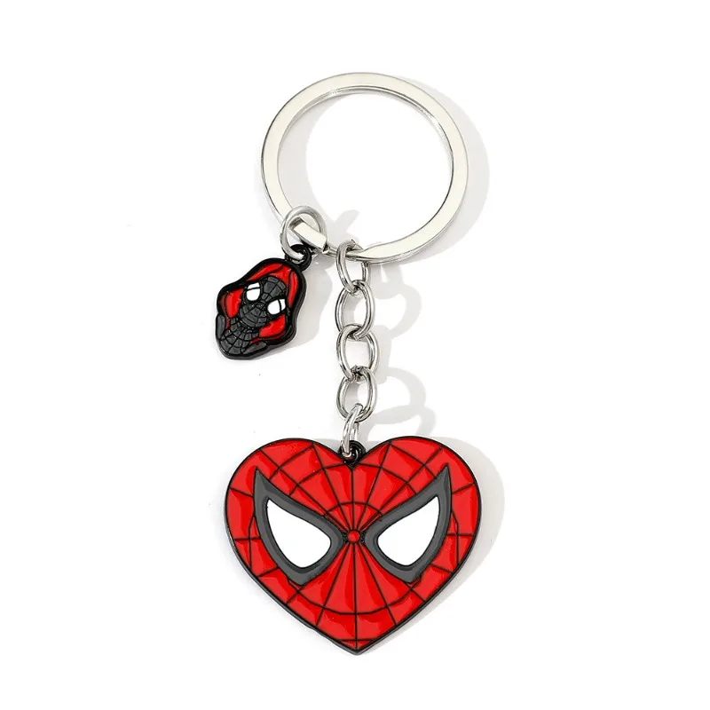 

Marvel Comics Spider Man Kawaii cartoon patterned keychain Anime peripherals Small gift