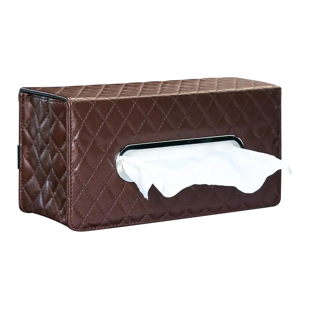 

Free Shipping Car Headrest Hanging Tissue Holder, Tissue Box with Magnetic Flip Cover, PU Leather Backseat Napkin Boxes Organize