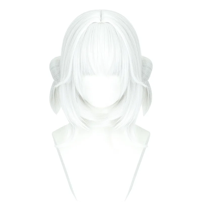 ニッケ勝利の女神白うさぎニジェ・ブランルコスプレウィッグシミュレーション頭皮トップ取り外し可能なヘアピース