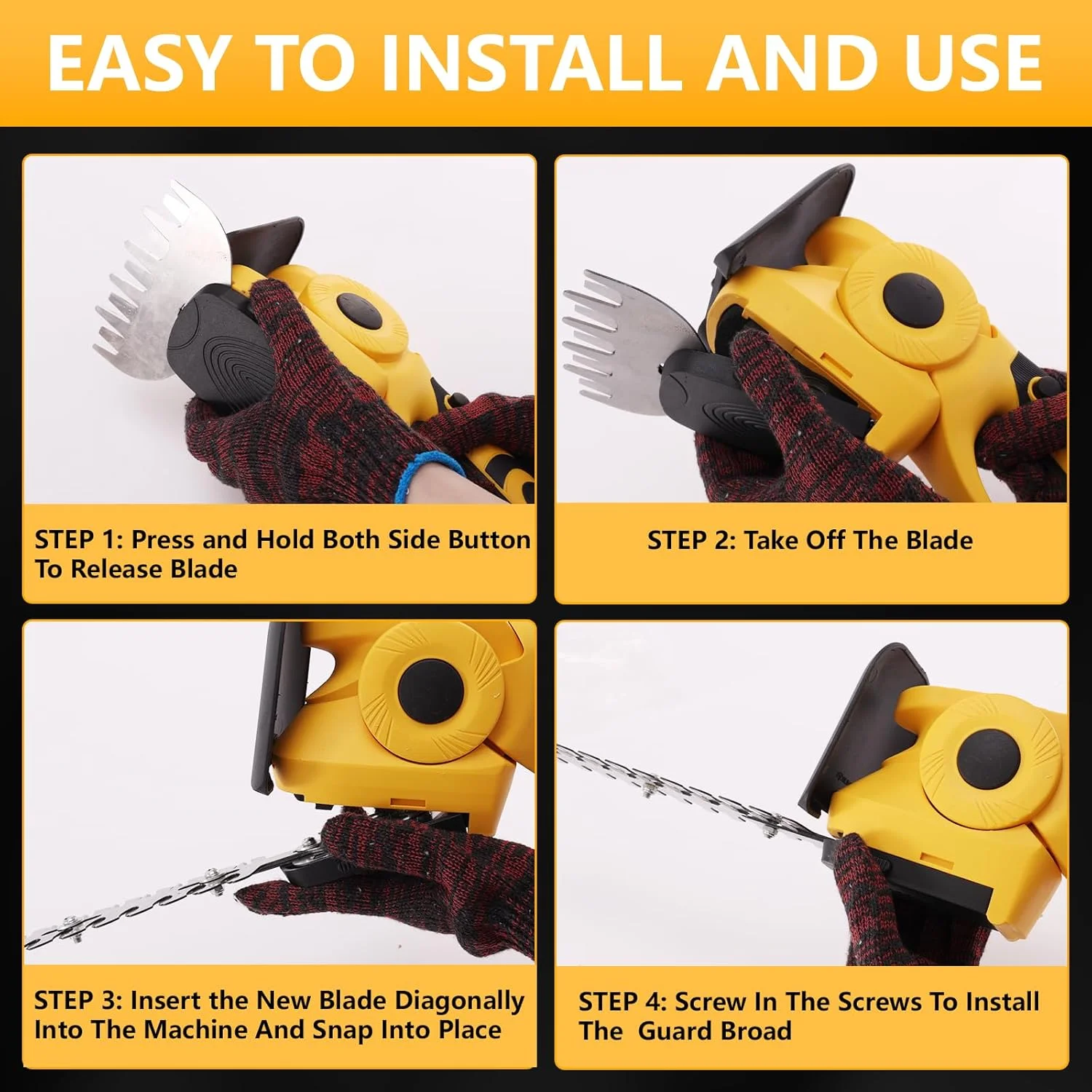 2-in-1 Cordless Hedge Trimmer Grass Shear Multi-angle Cutting Long Running Time for DEWALT 20V