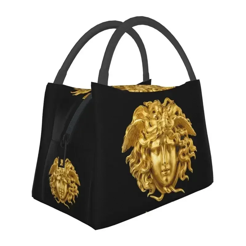 

Halloween Snake Hair Greek Mythology Medusa Head Lunch Boxes for Cooler Thermal Food Insulated Lunch Bag Office Pinic Container