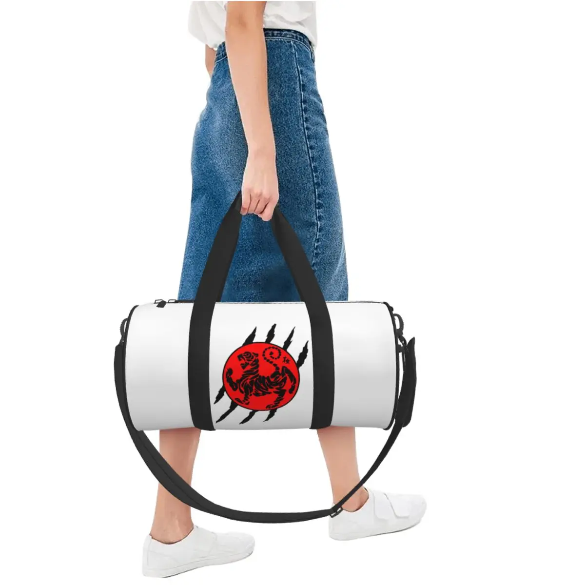 Shotokan Karate Logo Sport Bags Tiger Martial Large Capacity Gym Bag Outdoor Men Women Handbag Travel Training Retro Fitness Bag