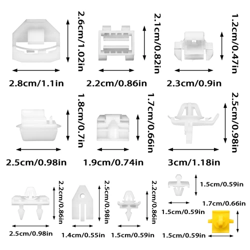 Imagen 2 del producto Kit de clip para panel lateral, clip de fijación para panel de puerta lateral para 190 W201 190E 190D A 00698883578 0019885081 abrazadera del panel de la puerta del clip de fijación