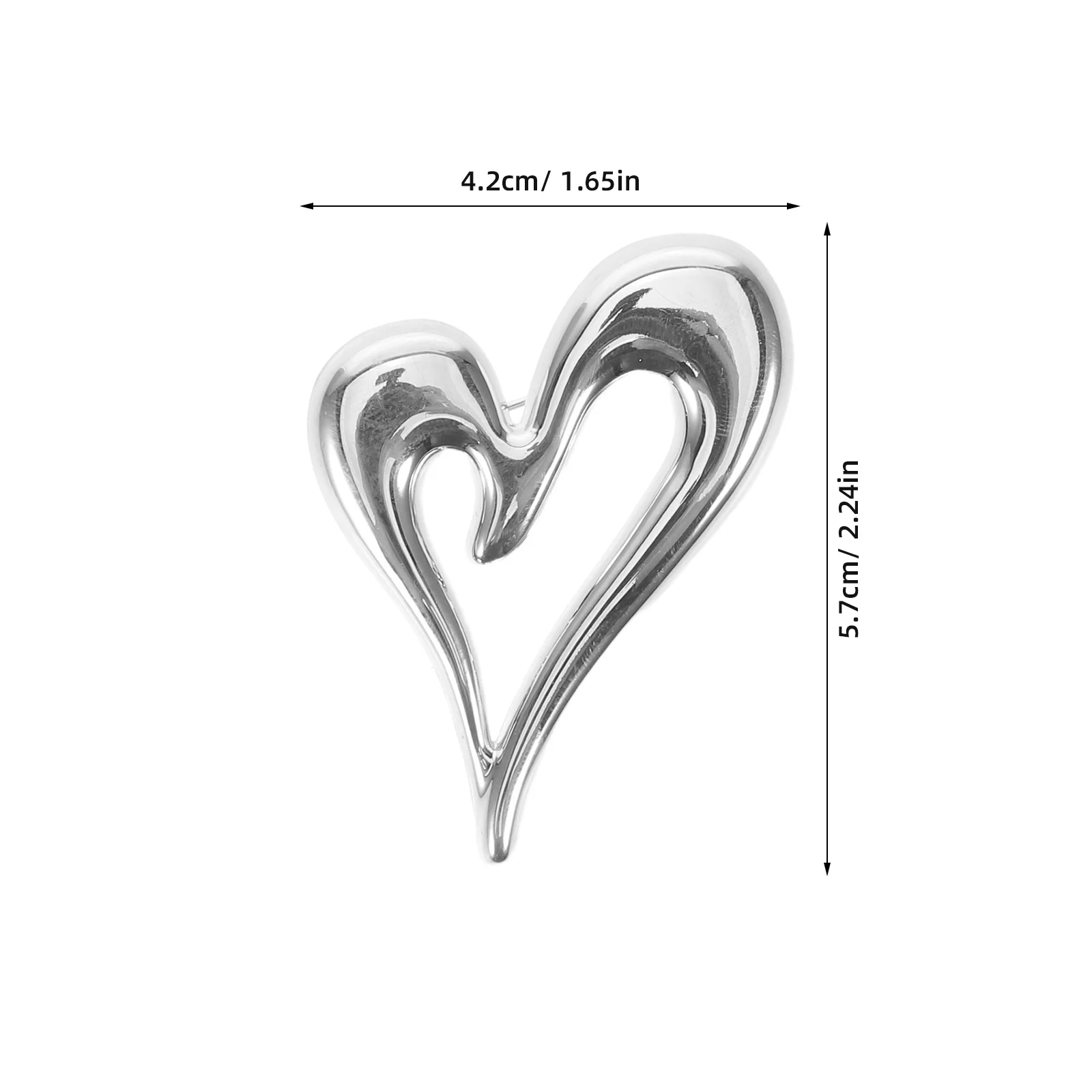Elegancka broszka w kształcie serca, przypinka do klapy marynarki dla kobiet i mężczyzn, ozdobna broszka do ubrań, do garnituru, szalika, sukienki, na ślub, urodziny.