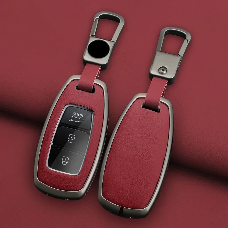 

For Hyundai I30 Ix35 KONA Encino Solaris Azera Grandeur Ig Accent Santa Fe Palisade 3/4/5 Buttons Car Key Case Cover Keychain