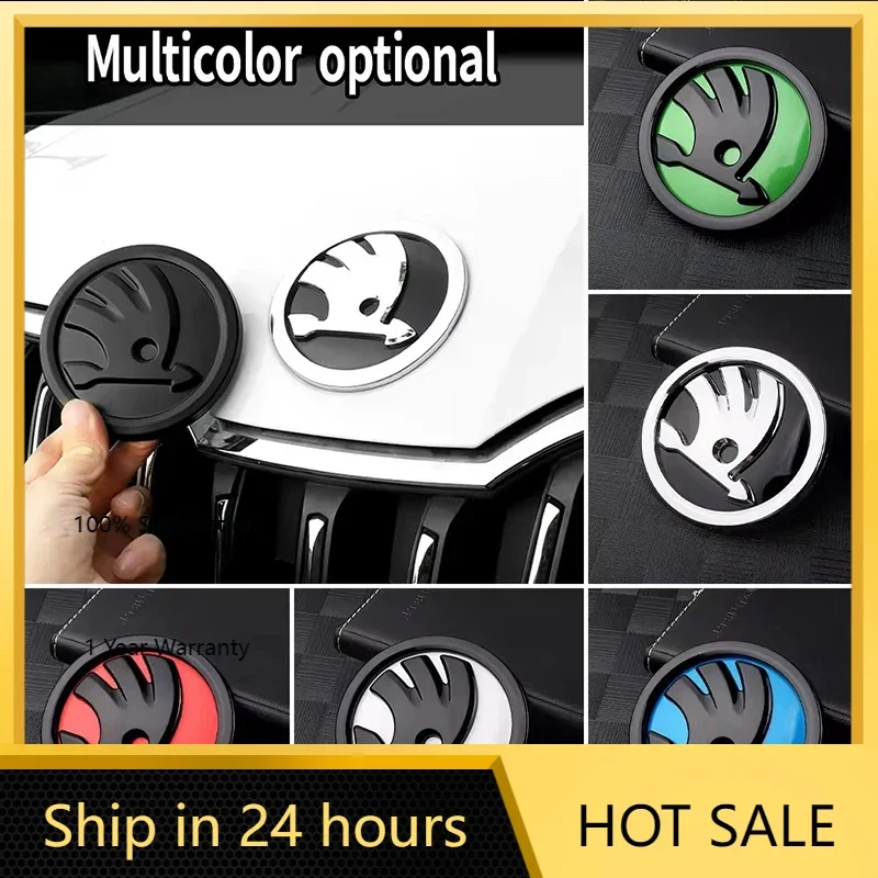 

2026 Горячая автомобильная наклейка 8/9 см, эмблема автомобиля, значок на передний капот, наклейка на багажник, аксессуары для Skoda Octavia Kodiaq Enyaq iV Kamiq Scala S