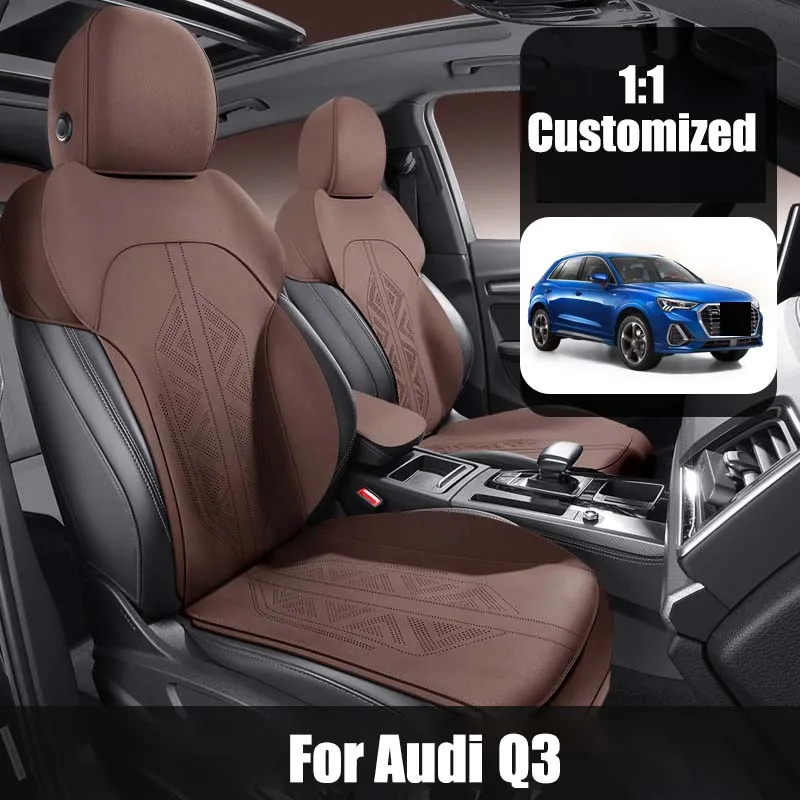 

Custom Fit Car Accessories Suede Saddle Seat Cushion Pad Half Covered For Audi Q3 year of 2019-2023