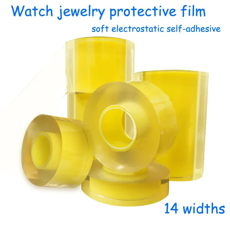 Clear Electrostatic Self-adhesive Stretch Film Watch Jewelry Wrapping Hardware Twine Tool Packaging Film PVC Protective Membrane