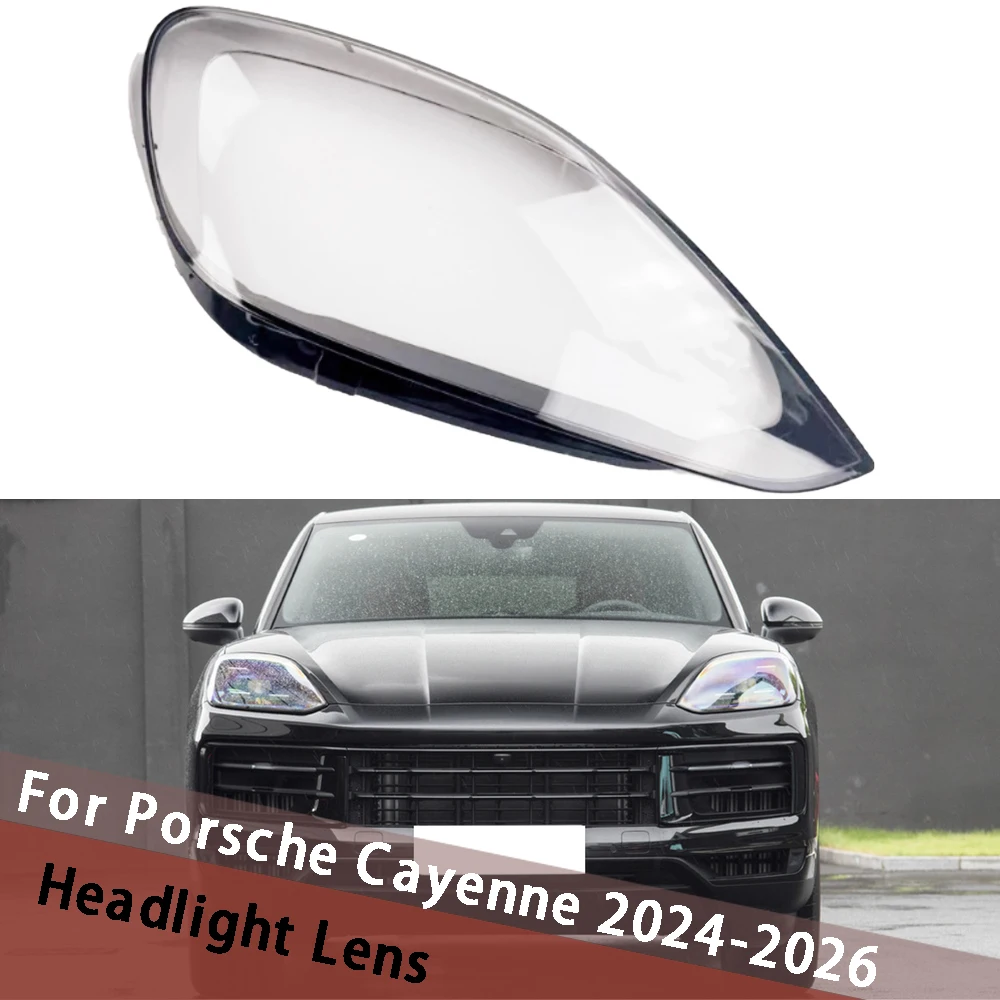 

For Porsche Cayenne 2024 2025 2026 Headlamp Shell Transparent Lampshade Lamp Shade Lens Front Headlight Cover Plexiglass