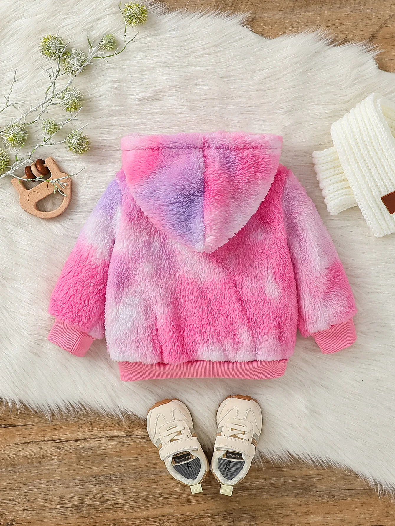 One-piece Baby Gilrs Long Sleeve Colourful Zipper Hoodie Fashion Outdoor Autumn Winter Coat For 3M-3Y Clothing