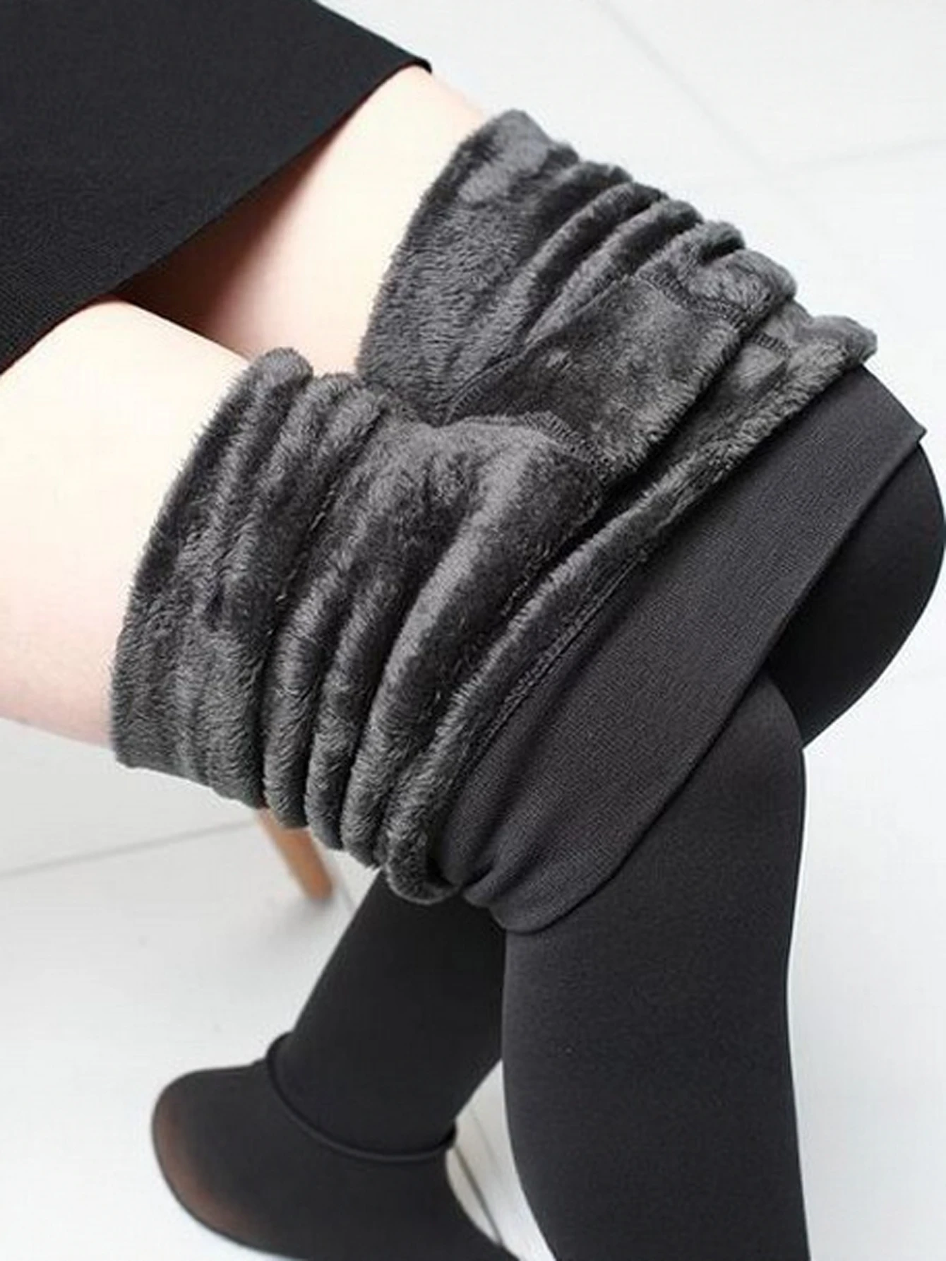 Leggings femininas de cintura alta outono inverno cor sólida fino ajuste comprimento total casual calças diárias