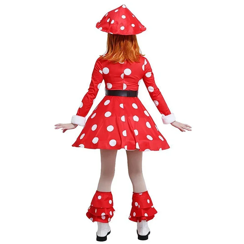 3XL Anime My Hero Academia Kinoko Komori Cosplay Costume Red Mushroom Dress Suit With Hat Halloween Christmas For Adult MN9