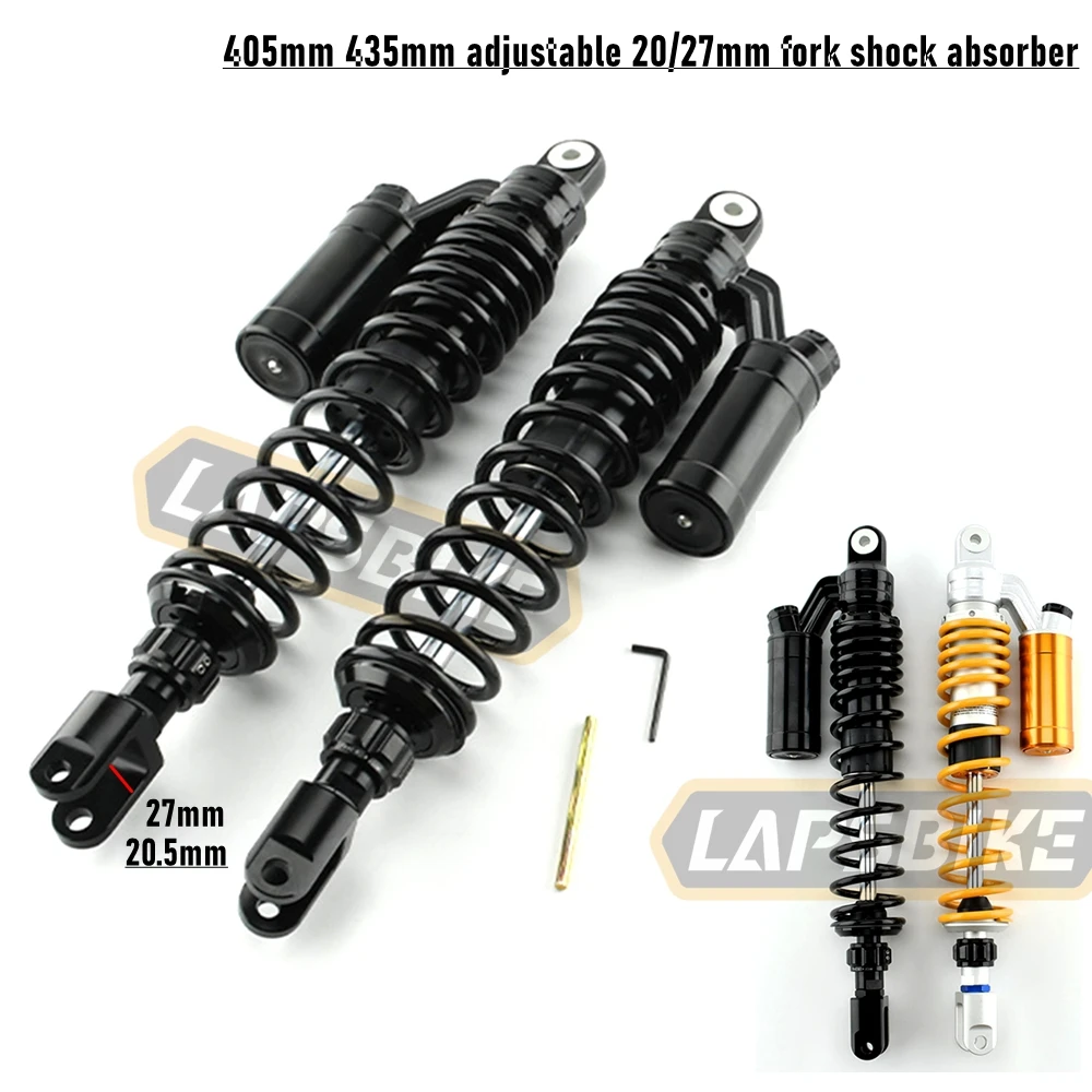 Suspensión del amortiguador de aire trasero de la motocicleta de 405mm 435mm para Honda FORZA250 300 350 MF08 Silver Wing 600 400 Yamaha XMAX400 300