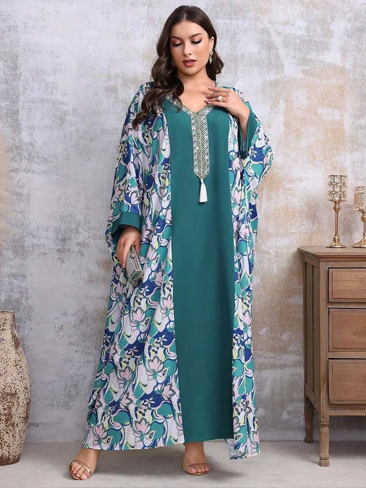 Eid Djellaba Morocco Party Dress Muslim Women Abaya Prayer Caftan Batwing Robe India Abayas Dubai Turkey Longue Vestidos Largos