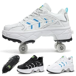 2024 new roller skates students outdoor wheel shoes multi-functional sports shoes 33-43 size high quality roller skates