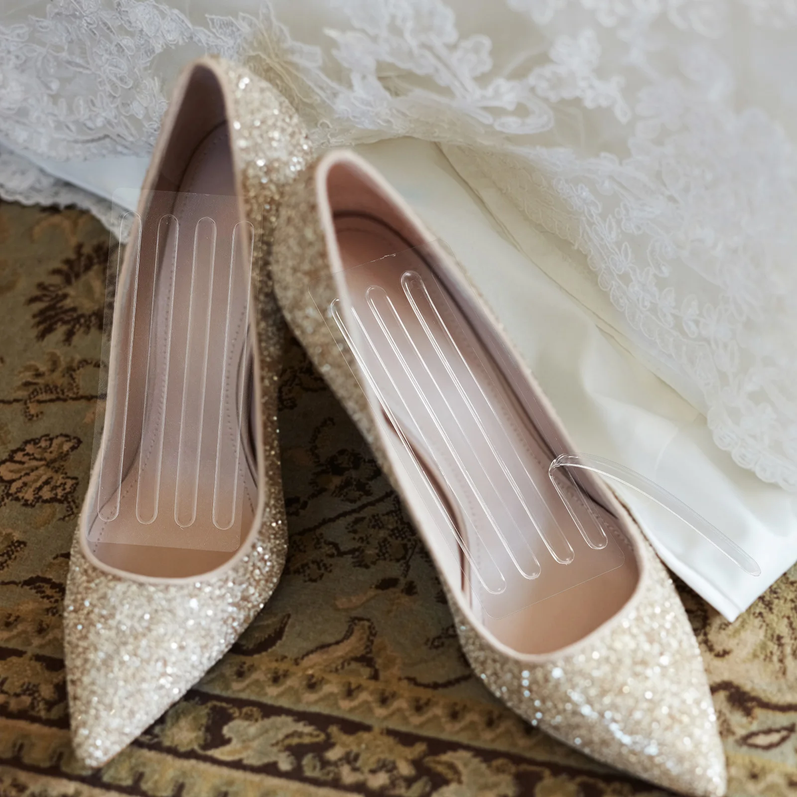 

4Pcs Clear Heel Stickers Silicone Thin Adhesive Tape Anti-Wear Shoes Cushions Increase Comfort Prevent Slipping Surface