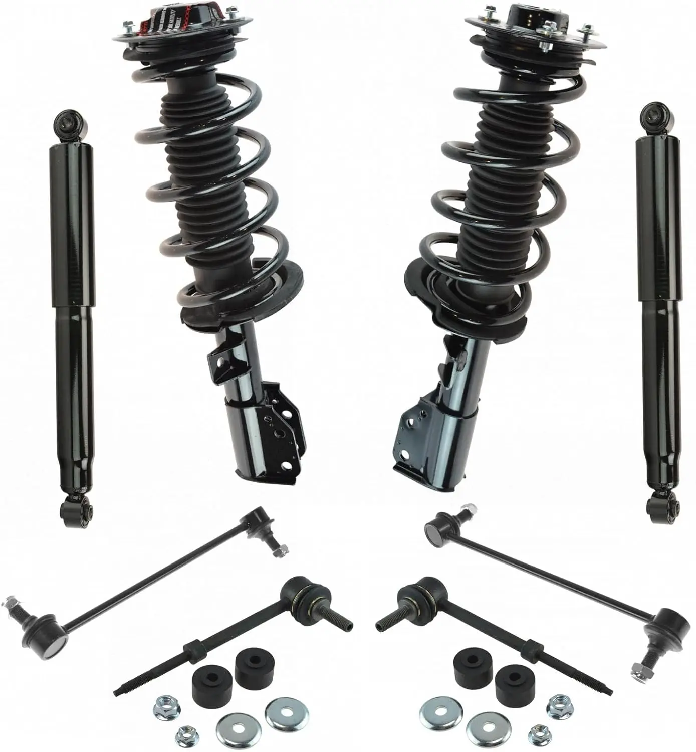 

Front and Rear Suspension Kit Complete Strut & Coil Spring Assembly Shock Absorber Sway Bar Stabilizer Link Compatible with 2008