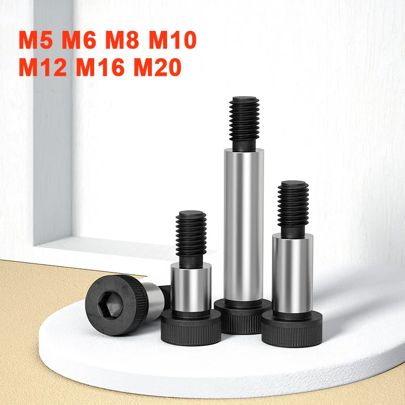 Grade 12.9 High Strength Steel Shoulder Screw M5-M10 M12 M16 M20 Hex Hexagon Socket Cap Head Shoulder Roller Bearing Screw Bolt