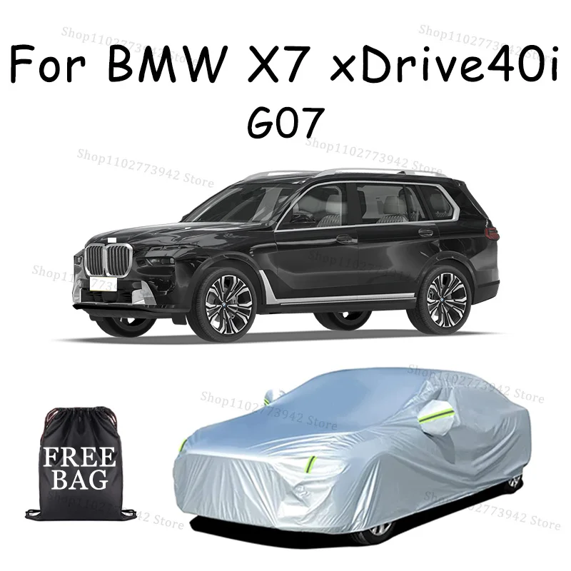 

For BMW X7 xDrive40i G07 Car Cover Car Waterproof All Weather Automobiles Full Exterior Covers - Sun-proof Outdoor Anti scratch