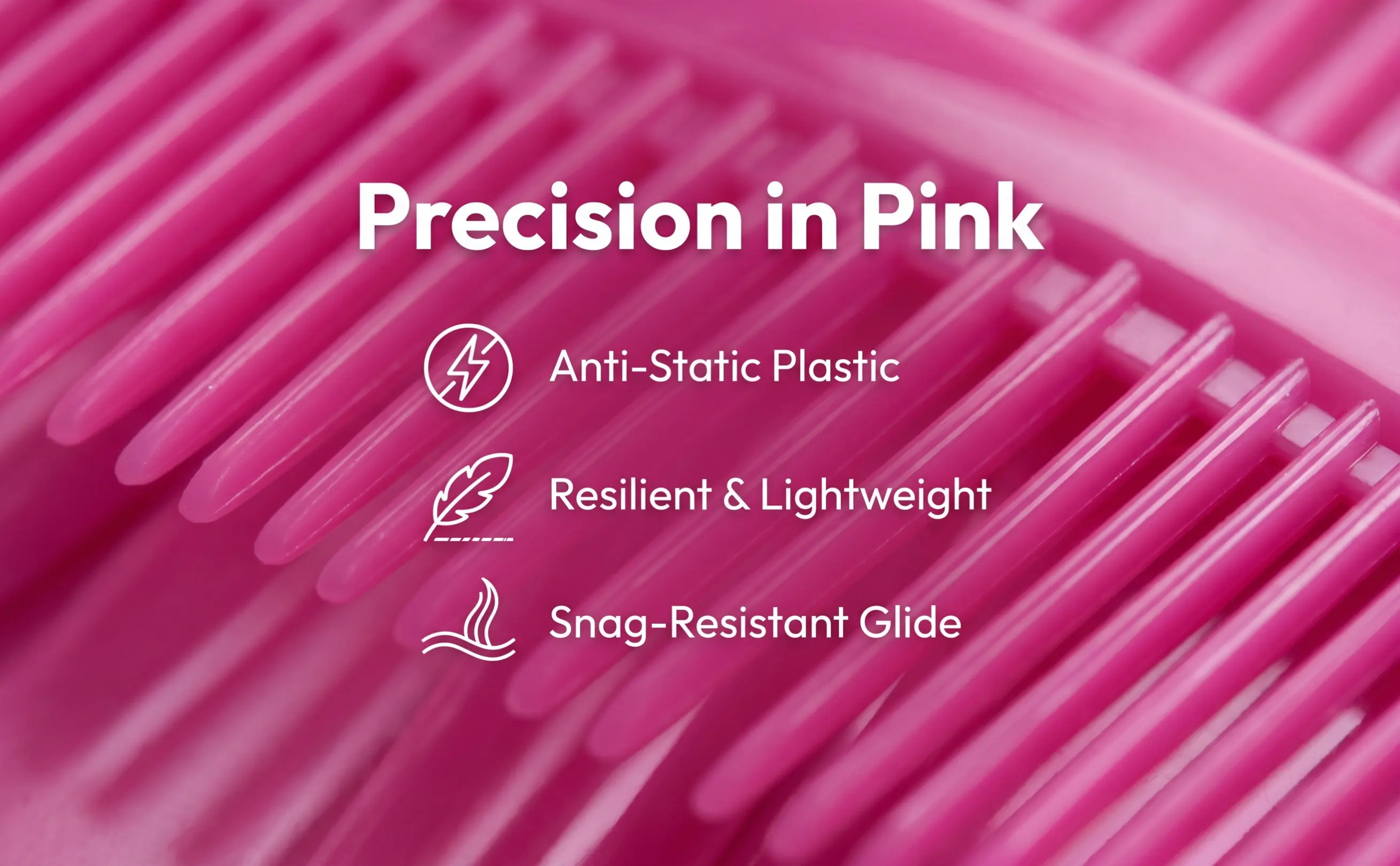 Anti-Static Plastic Hairdressing Comb Set Wide Application Tooth Hair Comb for Salon Barber Hotel Styling Hair Care Tools Pink