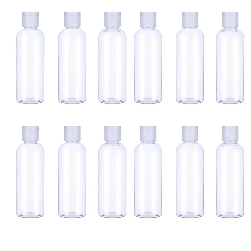 

Прозрачные пластиковые флаконы с откидной крышкой, 5-100 мл, 10 шт.