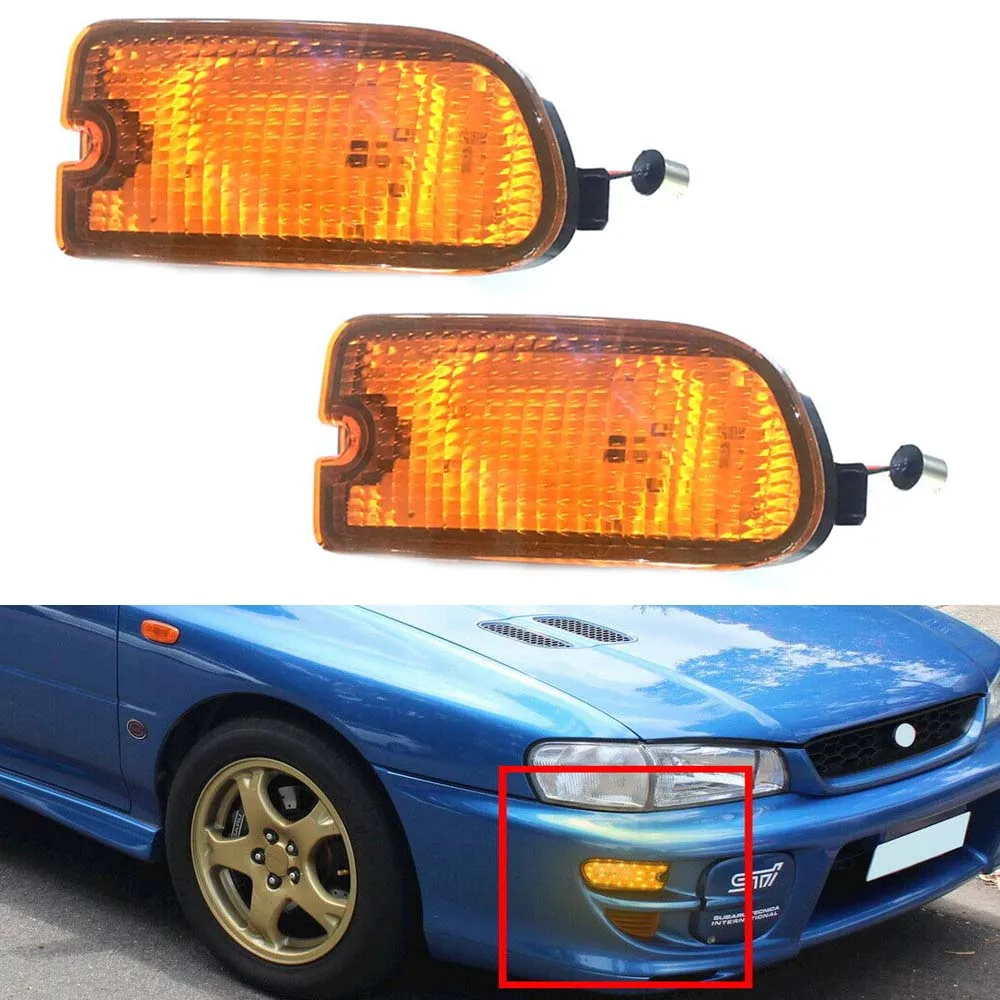 

Car Front LED Turn Signal Indicator Lights for Subaru Impreza RS Coupe 1999 2000 2001 Sedan Fender Side Marker Blinker Light