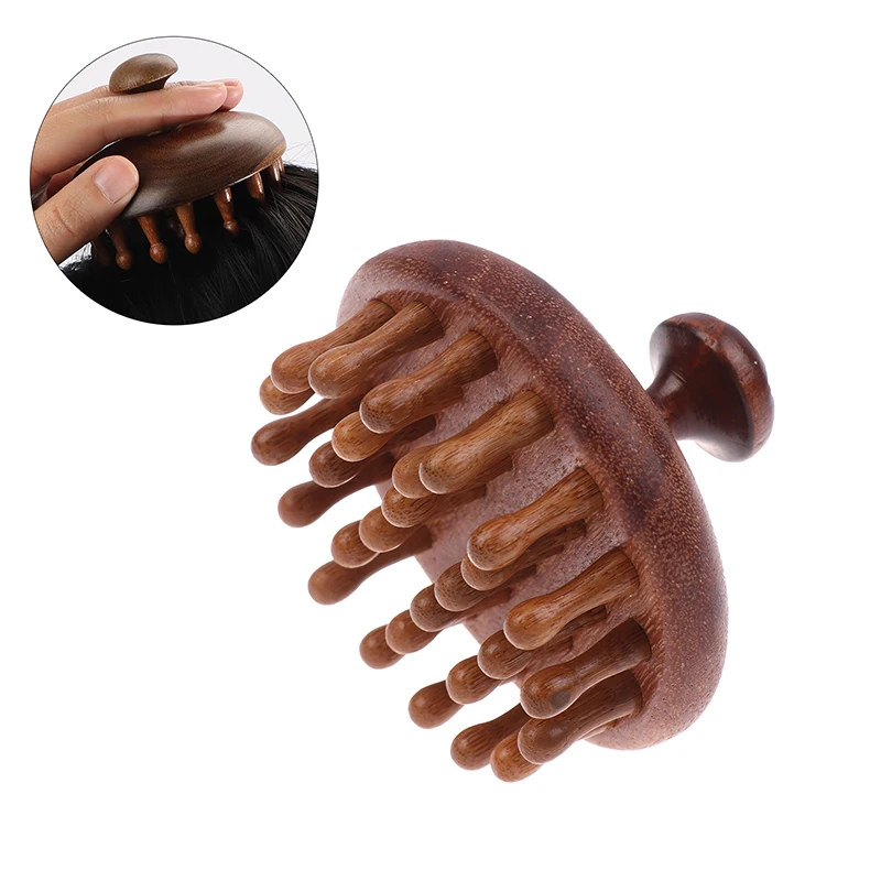 

Multi-Functional Wood Therapy Massage Comb Scalp Head Massager Natural Sandalwood Circular Tooth Guasha Scraping Body Massager