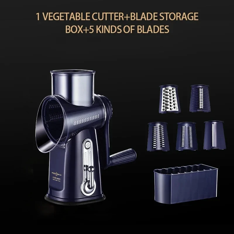 

Multifunction Rotary Cheese Grater Manual Kitchen Veggie Chopper Drum Grater Fruit Shredder Vegetable Slicer Cutter Food Grinder