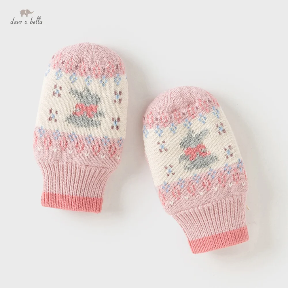 

Детские варежки Dave Bella, зимние теплые детские плюшевые утепленные перчатки для маленьких девочек, хлопковая верхняя одежда для малышей, детские перчатки DB4243876
