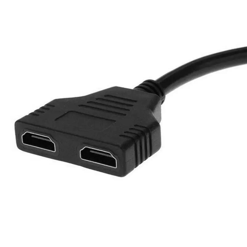 ForHDMI Compatible Splitter 1 In 2 Output Female 4K Port Cable Adapter Converter 1080P Games Videos Multimedia Devices For Home