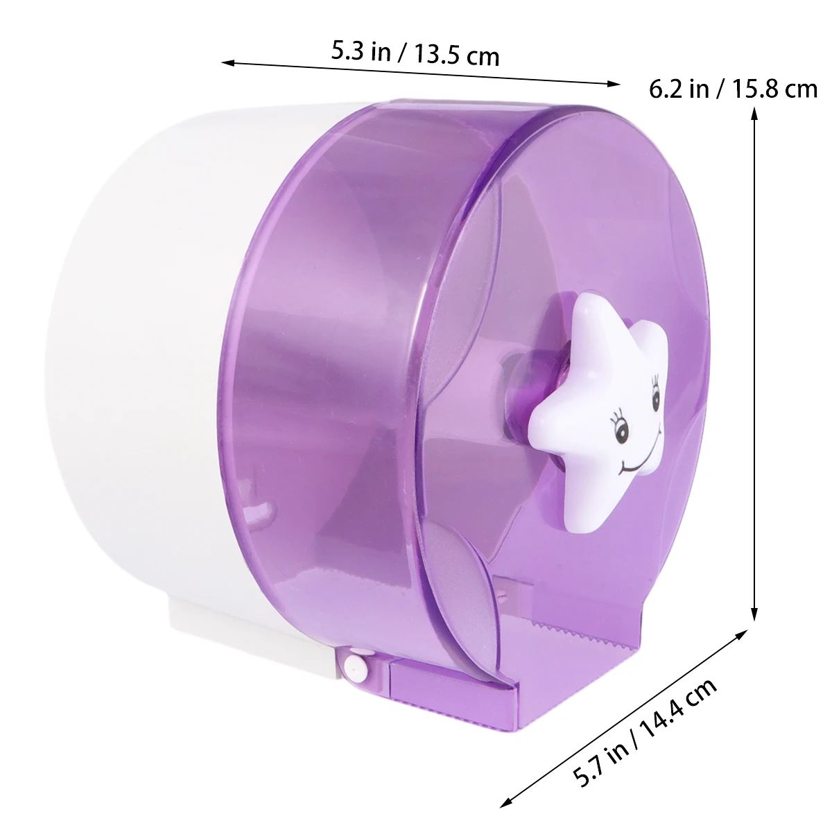 

Wall Hanging Toilet Paper Holder Waterproof Tissue Box Storage Case ABS Material Rotating Cover Suitable for Bathroom