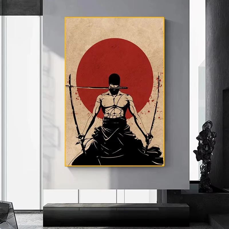 

5D One Piece Zoro Diamond Painting Kits Anime Full Drill Rhinestone Gems Portrait Art Home Wall Decor
