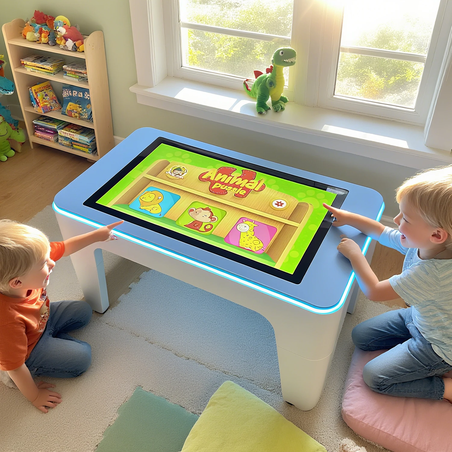 

Новый стиль, 32 дюйма, 43 дюйма, 55 дюймов, стол с сенсорным экраном, цифровой бесконечный смарт-стол, интерактивный светодиодный стол с Android-играми для детей