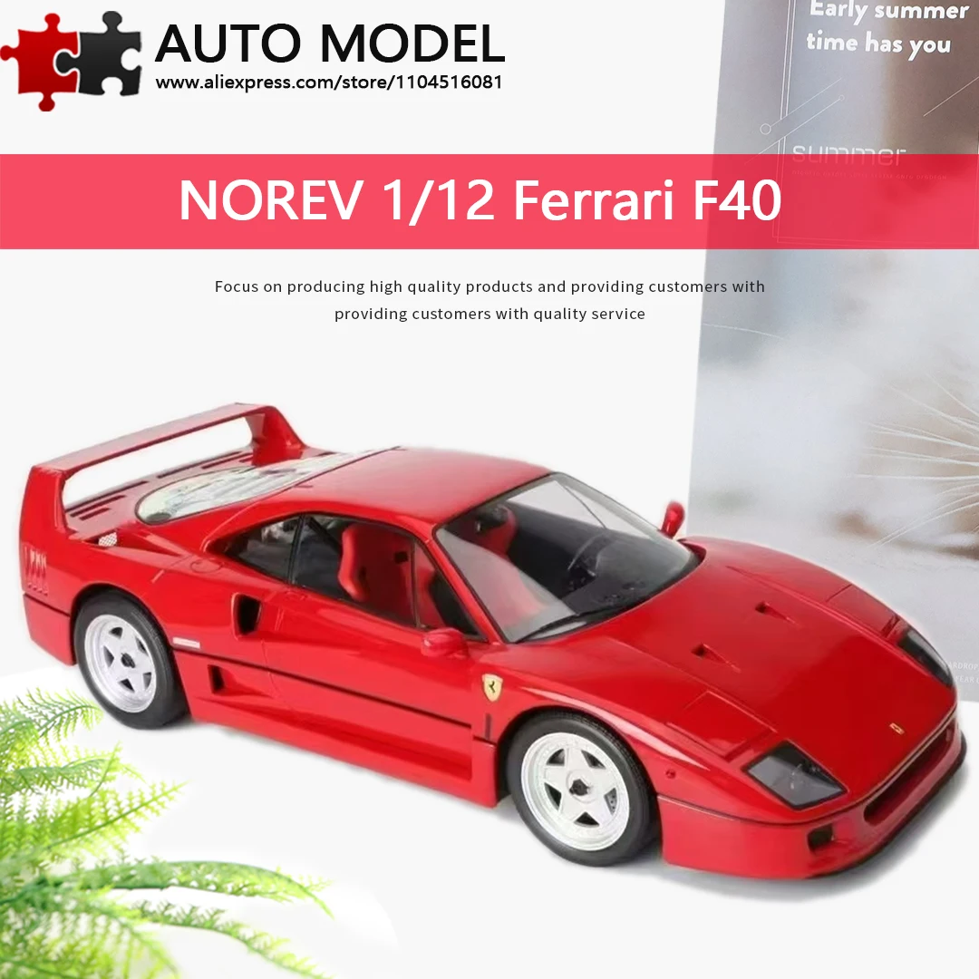 

1987 Ferrari F40 Lm Спортивный автомобиль Литой металл Статическая шкала Миниатюрная модель Norev 1:12 Имитация модели автомобиля из сплава Коллекция Подарок Взрослый мальчик Игрушка Подарок на день рождения