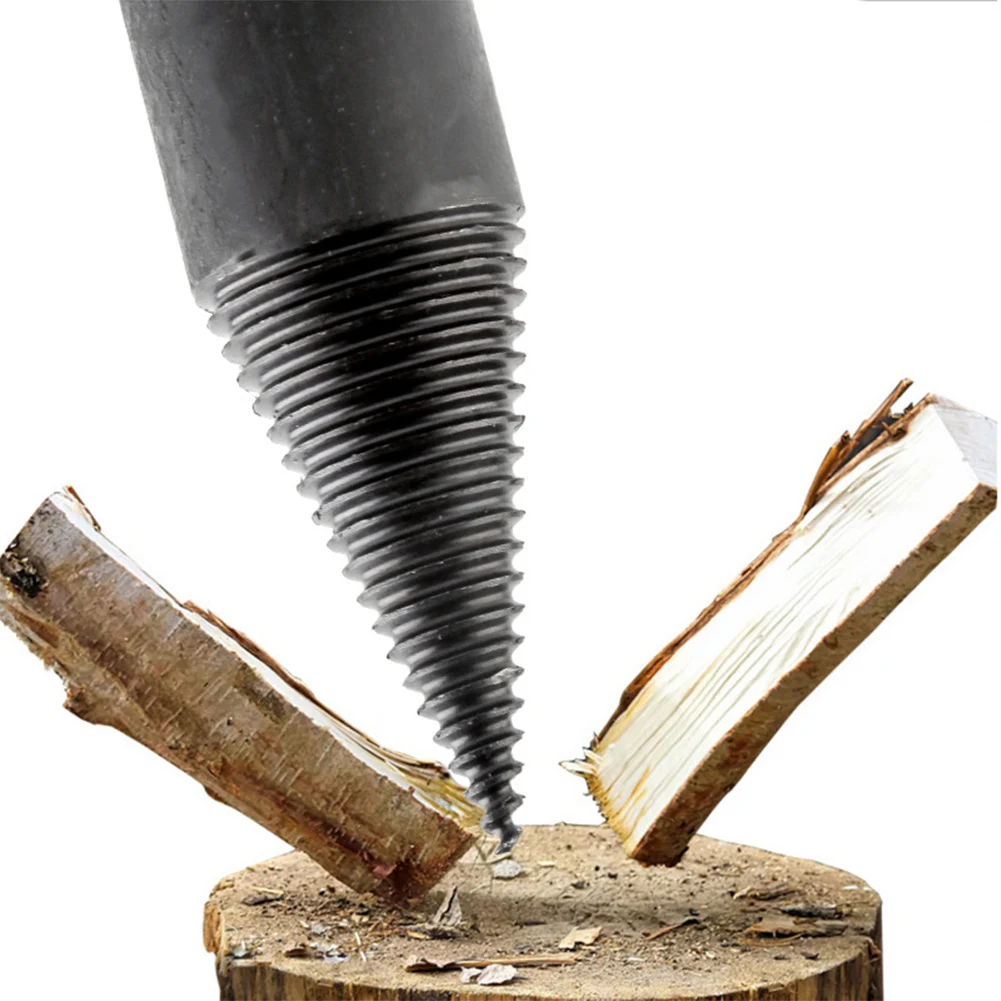 32/42mm Firewood Splitter Drill Bits Round/Square/Hex Shank Cutting Wood Splitter High Speed Steel Screw Splitting Cone Auger