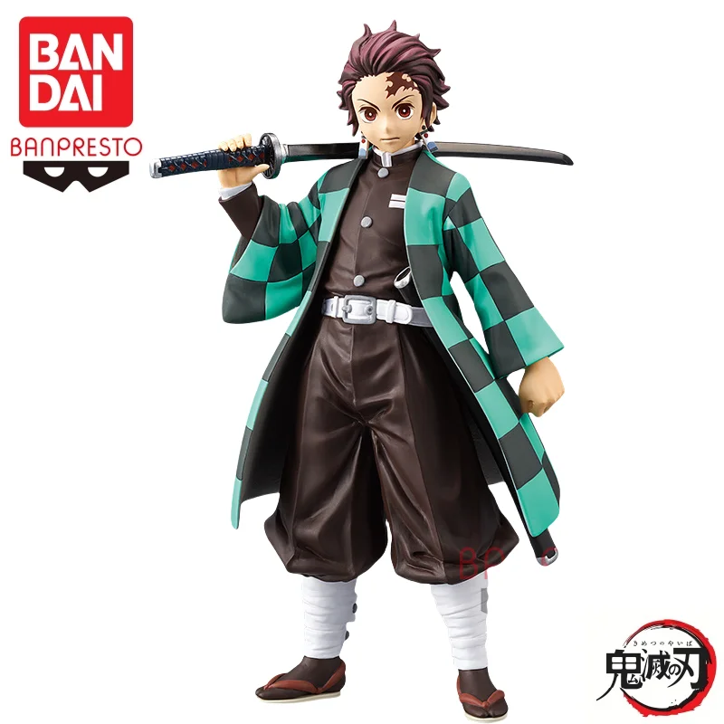 

В наличии Bandai Original Banpresto Demon Slayer Tanjirou, экшн-фигурка, модель куклы, новая коробка, аниме-фигурки, игрушки