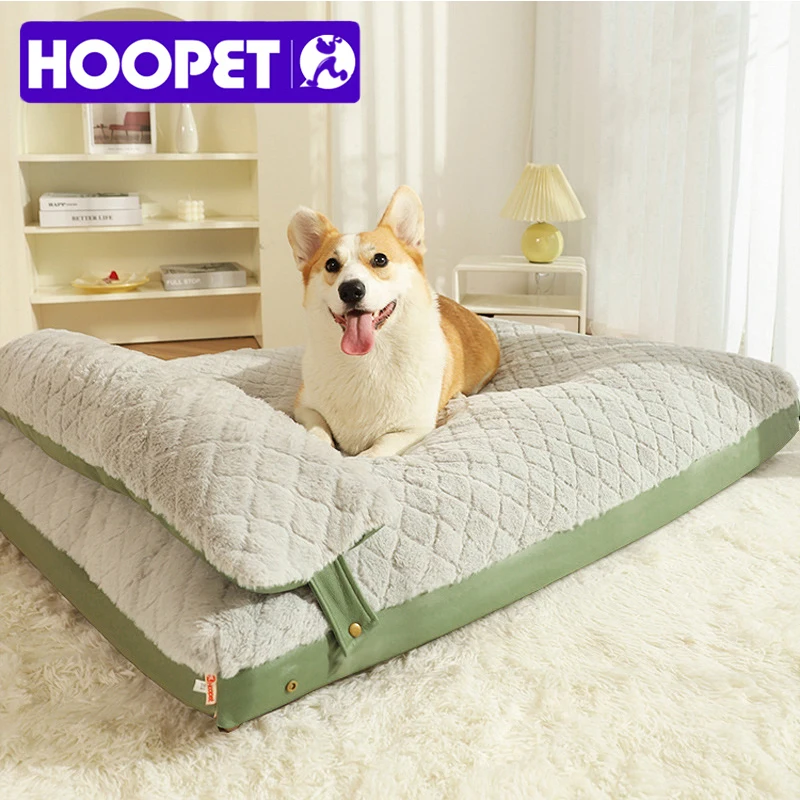 HOOPET Winter Large Dog Sleeping Beds Pet Cat Fluffy Bed Mat Pet Cushion Big Medium Dogs Blanket Cushion Pet Supplies