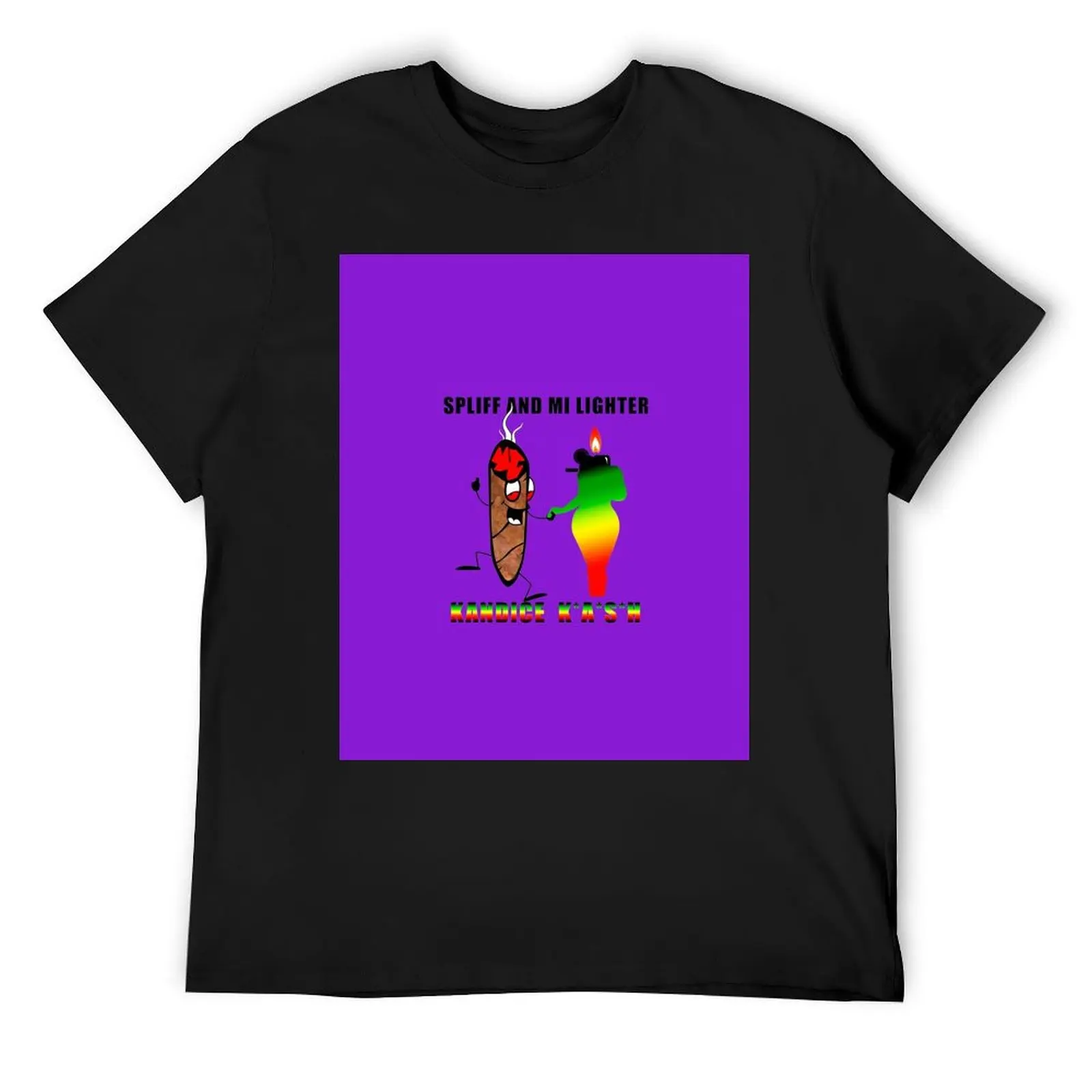 

Spliff And Mi Lighter T-Shirt cute tops man clothes Men's clothing