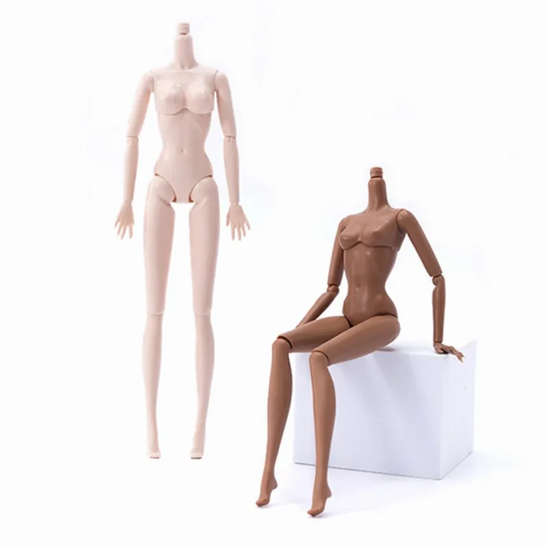 Fashion Doll Head 1/6 Supermodel Doll Makeup Face Curly Hair Toy Joint Movable White/normal/black Skin Body+Head Doll Accessorie