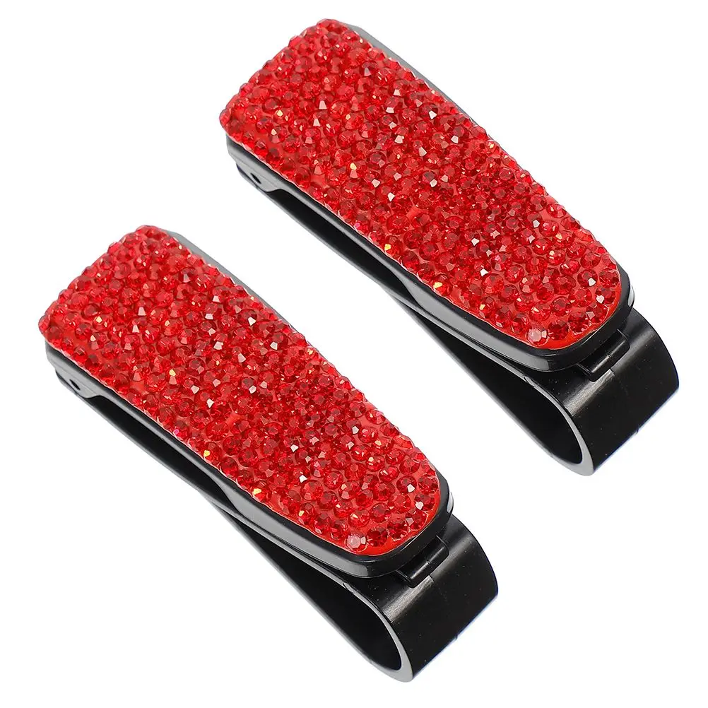 

Plastic Rhinestone Car Sunglasses Holder Visor Clip Glasses Frame Storage Organizer Lightweight Portable Car Accessory Auto